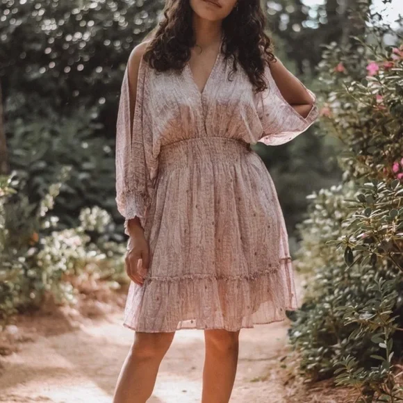 Love Stitch Dresses Wisteria Split Sleeve Mini Dress Poshmark